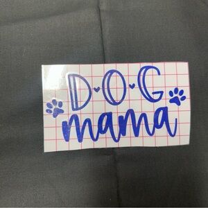 Dog Mama Decal Sticker - Blue